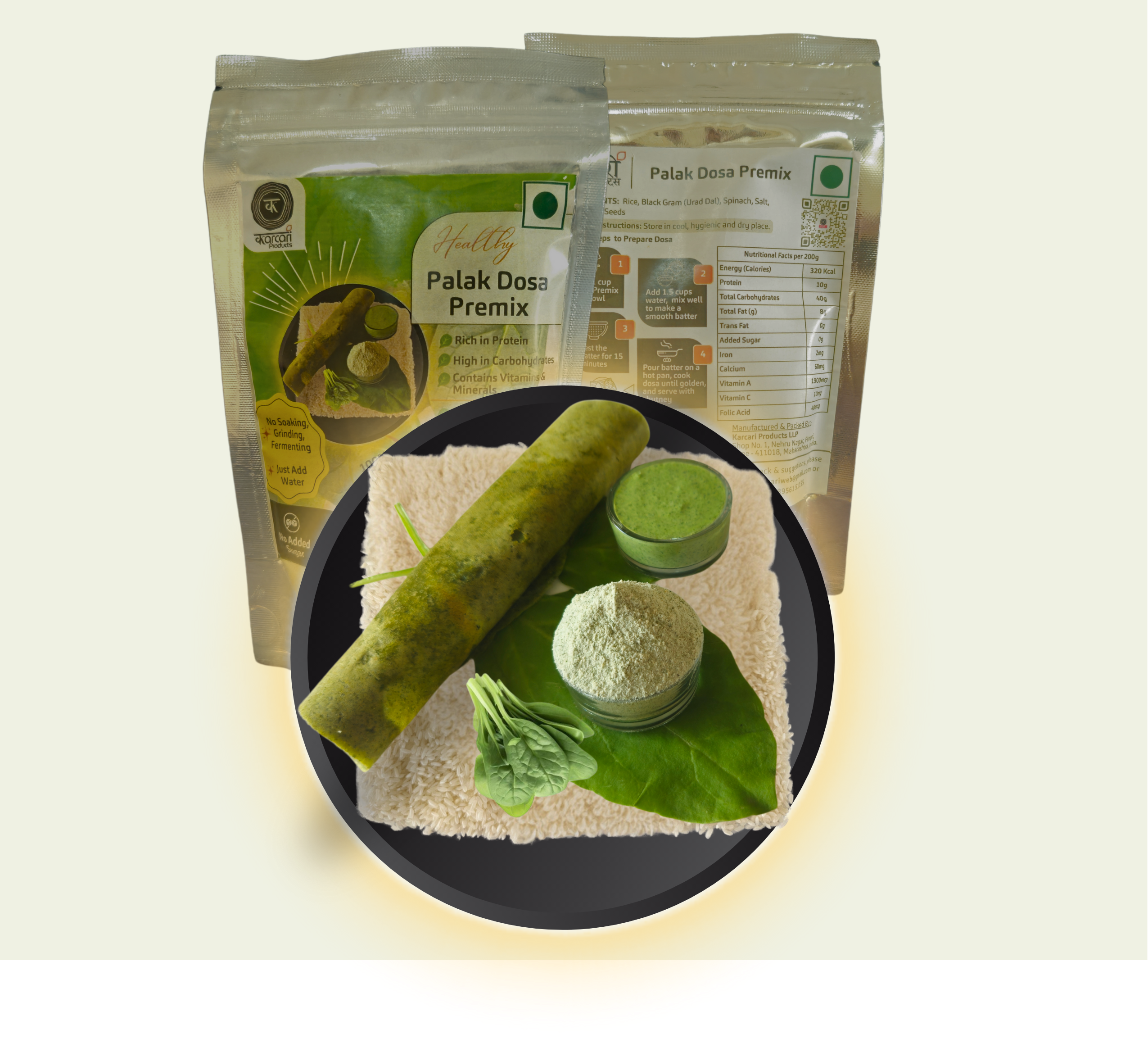 Palak Dosa Premix