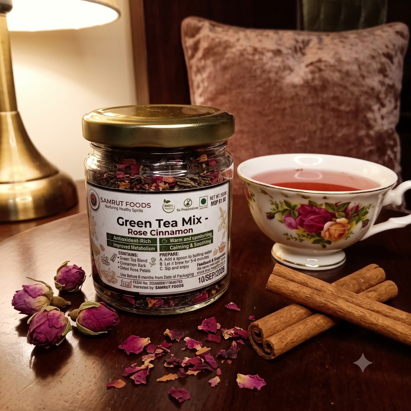 Green Tea Rose cinnamon
