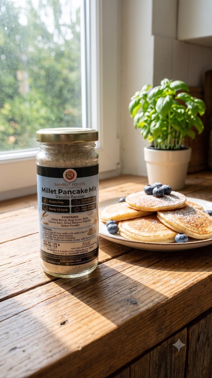 Millet pancake mix  Vanilla
